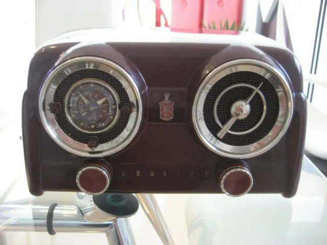 Crosley 1950's Vintage Dashboard Bakelite clock/radio ~ WORKS