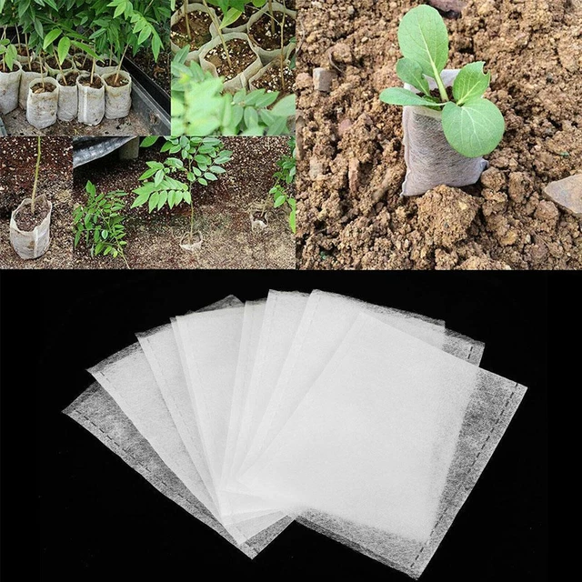 200* Biodegradable Non-woven Nursery Bags Plant Grow √ Seedling SALE Pots W0B4