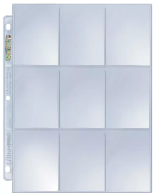 98 LOOSE -  Ultra Pro Platinum Hologram 9-Pocket Pages for Standard Size Cards