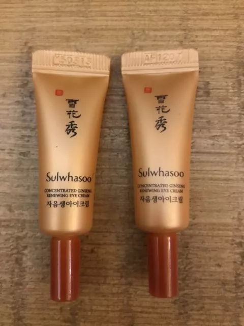 Sulwhasoo Concentrated Ginseng Renewing Eye Cream Tube Type 3ml x 4pcs US Seller