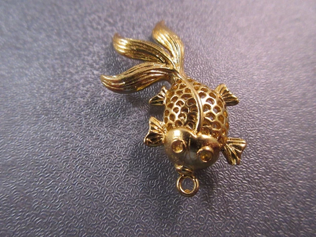 Oriental Goldfish Gold Plated Pendant 3