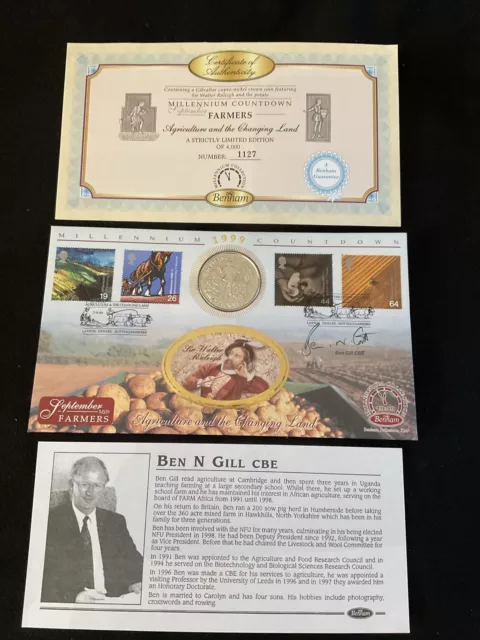 September 1999 Millennium countdown Collection Coin- Ben N Gill CBE. With COA