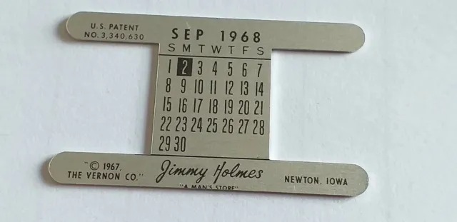 1968 Timely Write Watch Calendar Calendar for Omega Speedmaster JB Champion