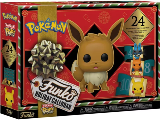 New & Sealed Funko Pop! Pokemon 2023 Holiday Calendar 24 Pocket Vinyl Figures