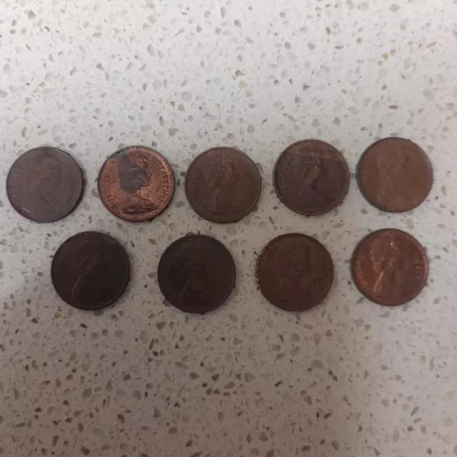 Uk Gb Decimal 1/2P Half New Penny Coins  1971,73,74,75,76,77,79,80,82.
