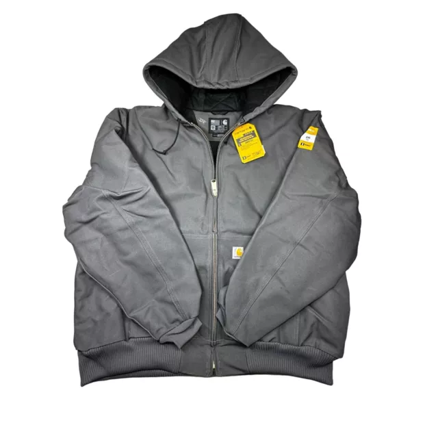 CARHARTT JACKET DUCK Insulated Flannel Lined Hooded Mens 2XL Tall ...