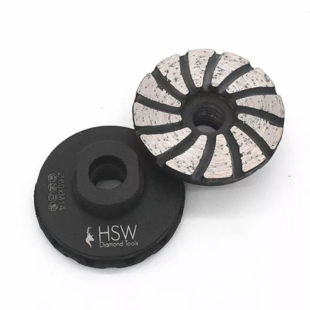 60mm Double Layer Diamond Grinding Cup Wheel - M14