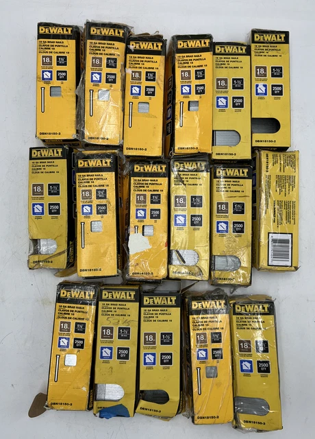 24-lbs of Dewalt DBN18150-2 Brad Nails 18-Gauge 1-1/2"