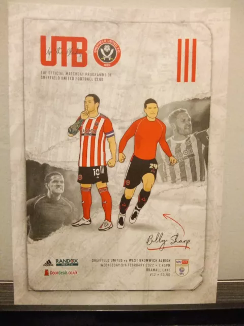 Sheffield United V West Bromwich Albion 9/2/22  Mint