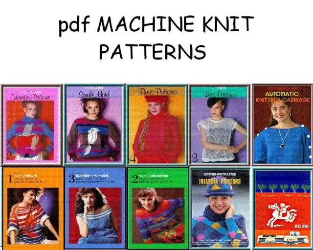 Extra Electronic Knitting Machine Pattern books & DAK files on CD