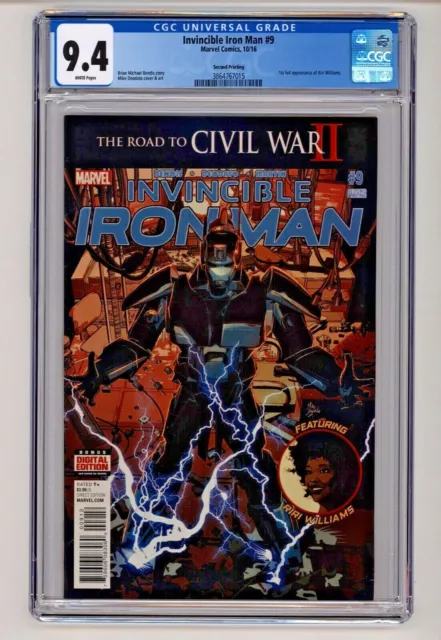 Invincible Iron Man #9 Mike Deodato Cover CGC 9.4 2nd Print