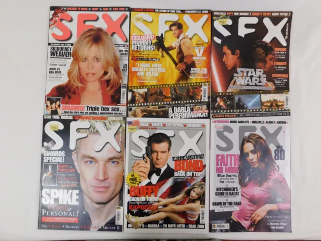 Vintage SFX Magazine Featuring BUFFY Bulk Bundle x 6 (2000-2004 Issues)