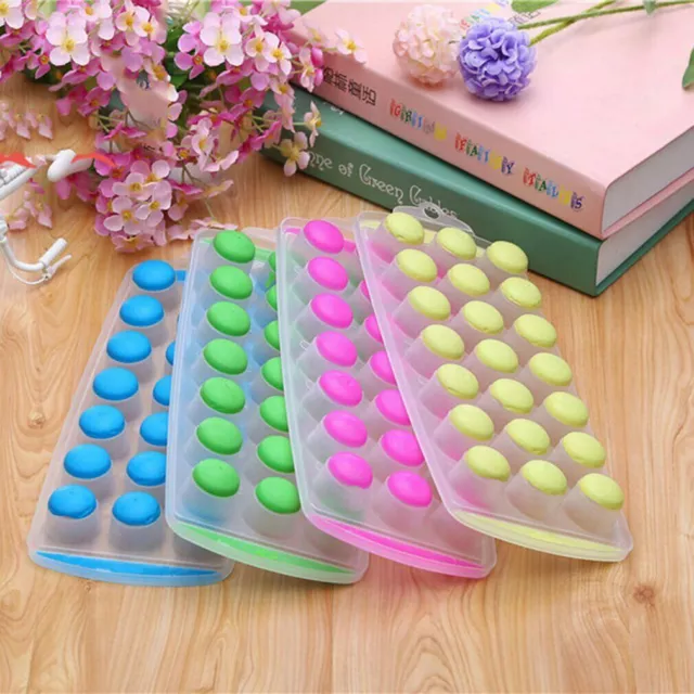 Silicone ICE cube TRAY easy pop out maker plastic fridge freezer chocolate mould