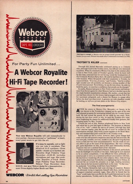 1959 Print Ad Webcor Tape Recorders/Penny's Always First Qual (Approx. 10x14 B#2