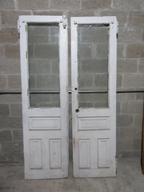 ~ ANTIQUE DOUBLE ENTRANCE FRENCH DOORS ~ 47.25 x 85.25 ~ ARCHITECTURAL SALVAGE 7