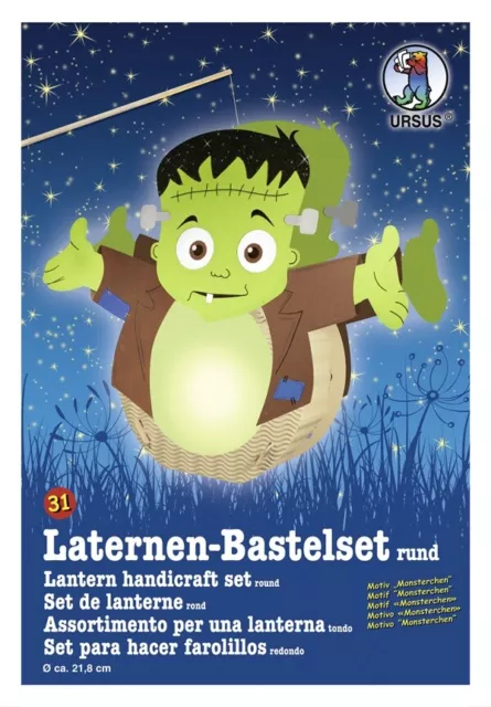 Bastelmappe Laternen-Bastelset Monsterchen Laterne Basteln Bastel-Mappe-Set Neu
