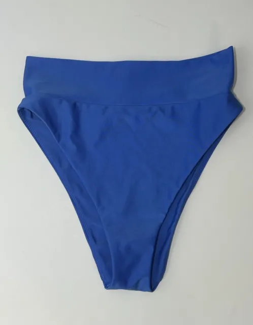 Aerie High Cut High Waist Cheeky Blue Swim Bikini Bottoms Size S NWOT FREE Ship