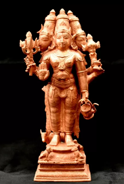 Lord Dattatreya Idol In Pure Solid Copper