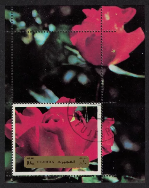 Fujeira Roses MS 1972 CTO MI#Block 121A
