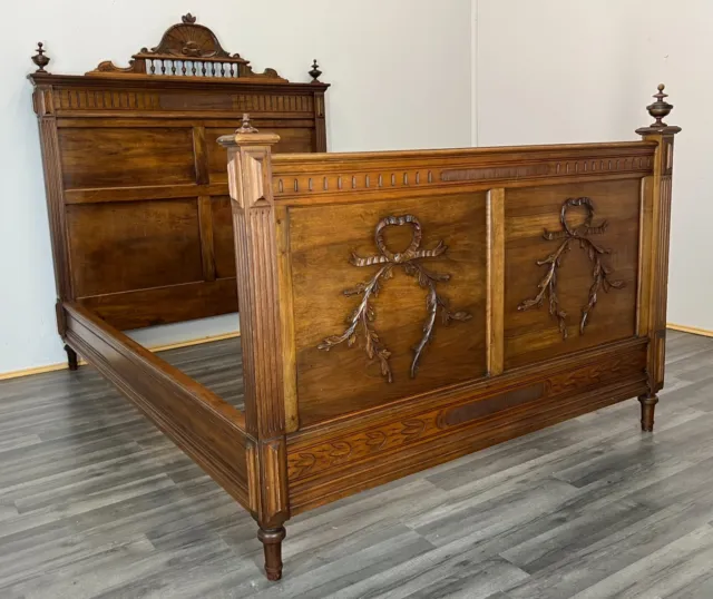 Amazing Rare Carved French Antique Double BED (LOT 2333)
