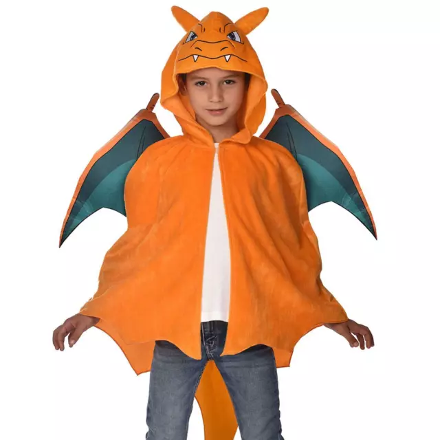 Child's Ufficiale Pokémon Charizard Felpa Mantello Costume Accessorio Bambini