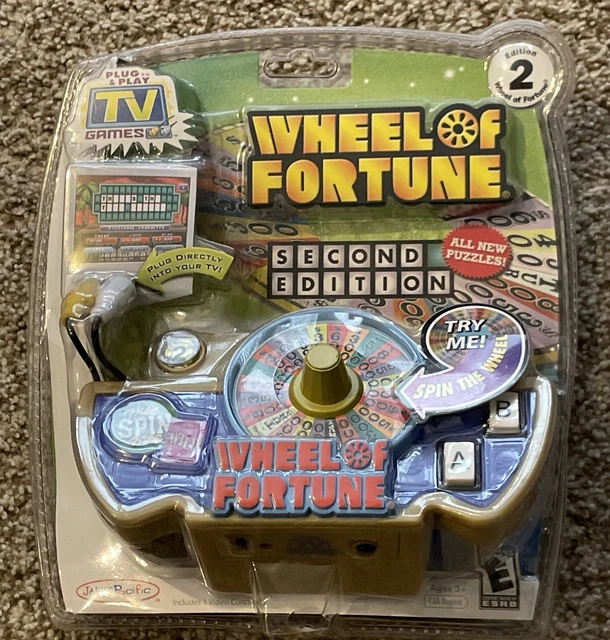 2ND EDITION WHEEL of Fortune Plug & Play TV Game Jakks NEW and Sealed