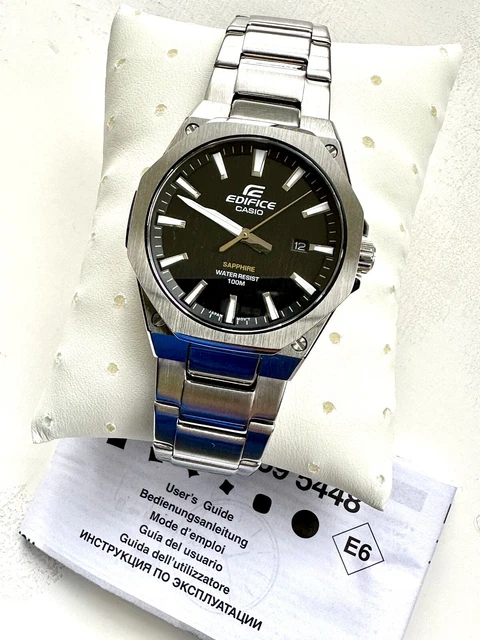 CASIO EFR-S108D-1AVUEF EFR-S108D-1A Stainless Steel EDIFICE Classic EUR ...