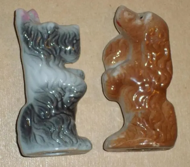 Vintage Ceramic Dog Figurines, Scottish Terrier, Cocker Spaniel