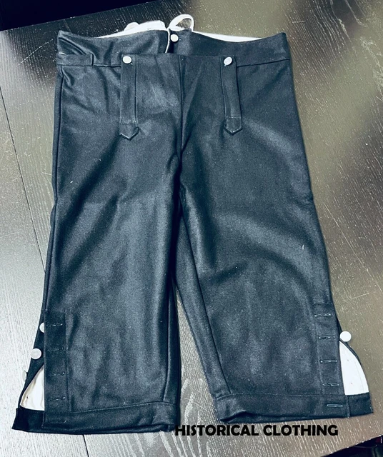 Revolutionary War 18th Century Dark Blue Wool Breeches All Sizes
