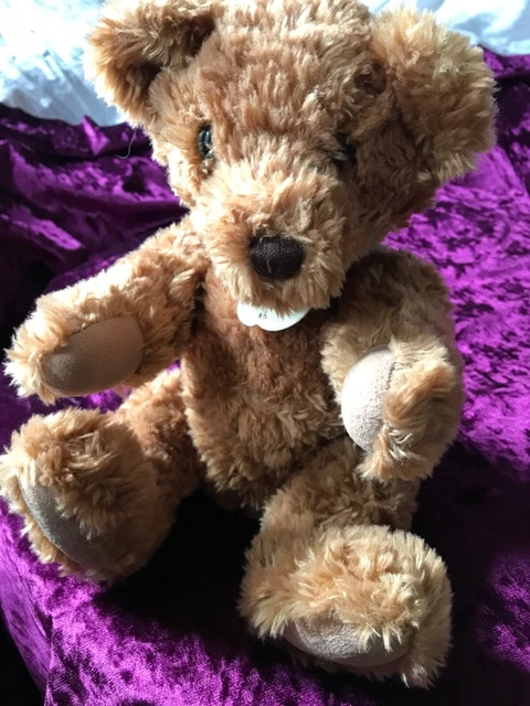Aurora Teddy Bear Bartholomew Jointed Moving Arms Legs Head 32cm Brown VGC