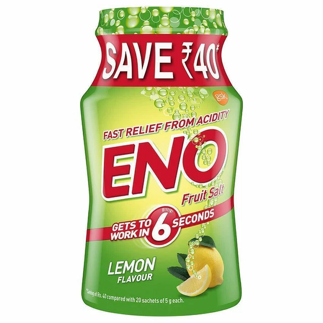 Eno Fruit Salt Lemon Flavour Powder 100g