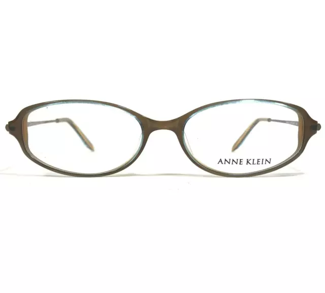 Anne Klein Eyeglasses Frames AK8024 K5170 Clear Blue Brown Oval 52-17-135