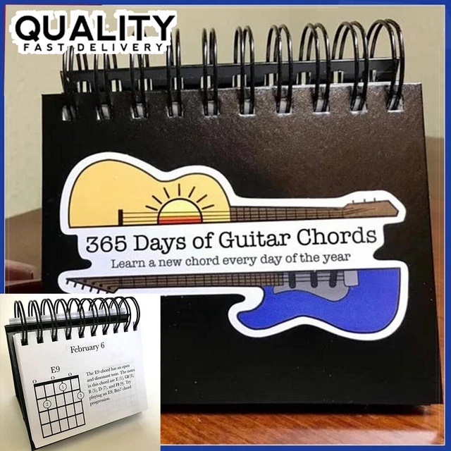 365 DAYS GUITAR Chords Calendar 2023 Guitar Chord PageADay Calendar