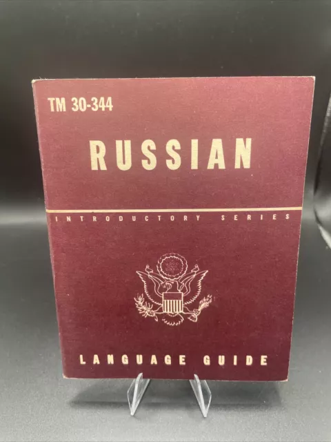 Russian Language Guide Introductory Series - booklet - TM 30-344 - 1943 WWII