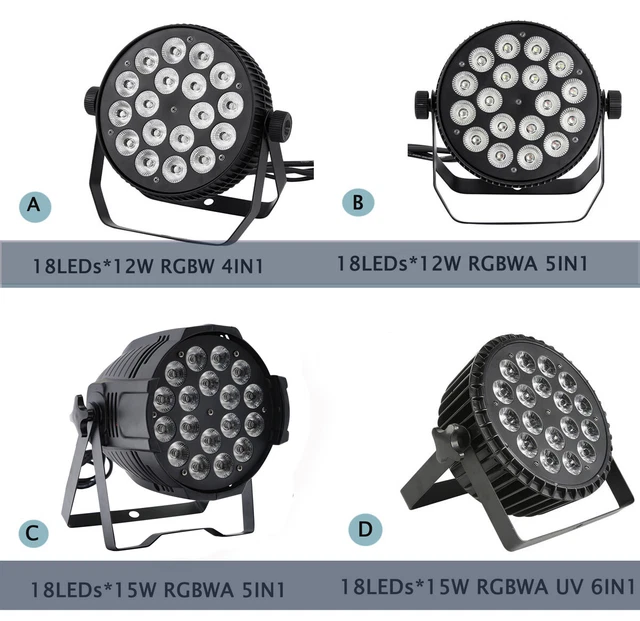 LED RGBW UV Par Stage Lighting Party DJ PAR Can Light Club Par 64 Washer Light