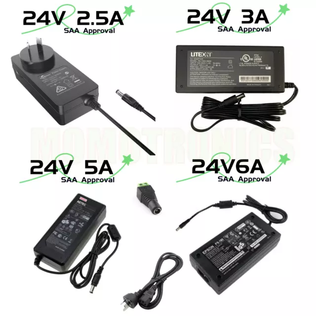 DC 24V 2.5A 3A 5A 6A Transformer Power Supply Adapter For LED Strips 5.5x2.5mm