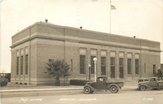 Douglas, Arizona - Post Office - 1943 - Old Real Photo Postcard View