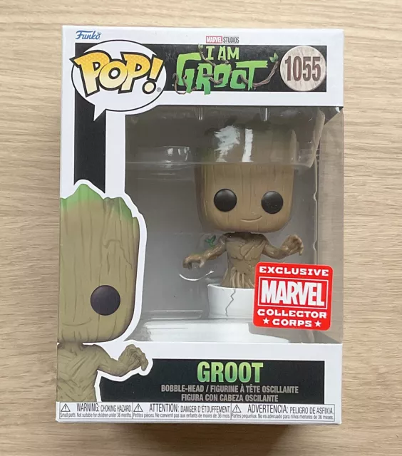 Funko Pop Marvel I Am Groot - Groot MCC #1055 + Free Protector