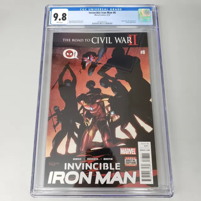Invincible Iron Man #8 CGC 9.8 Deodato Cover 2016 Marvel Comics