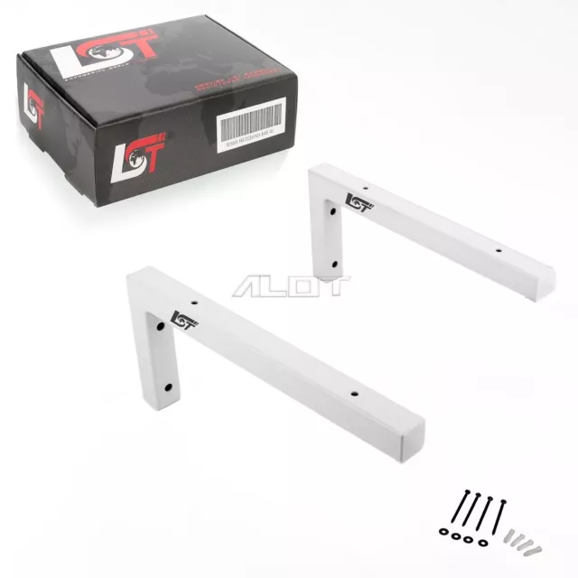 2x Consola de Pared Regalhalterung Pieza Sobrepuesta Lavabo Blanco 35CM Ángulo