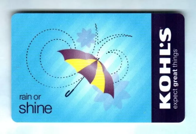 KOHL'S RAIN OR Shine, Umbrella 2008 Gift Card ( $0 ) $2.50 - PicClick