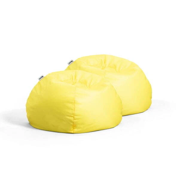 Big Joe Dot Bean Bag Chair 2-Pack, Gabardine Kids, 2ft, Buttercup