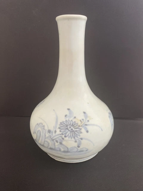 Fine Rare Antique Korean Blue And White Porcelain Vase