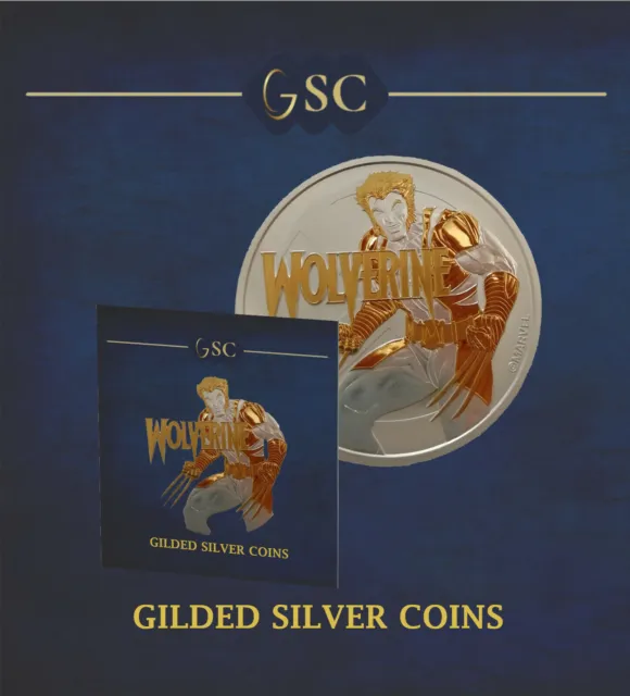 2021 Silver Wolverine 1Oz .999 24k Gilded Coin Edition