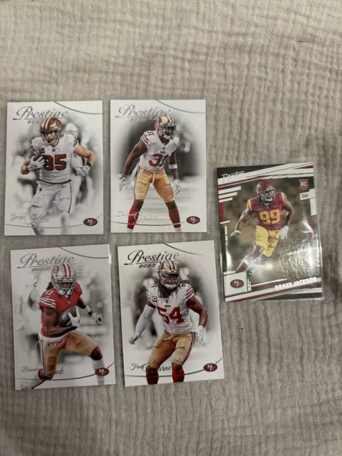 49ers PRESTIGE 2023+2022 / KITTLE / Warner Jackson RC / Gipson /Aiyuk/ Panini