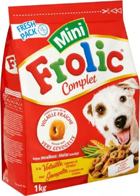 FROLIC ciambelline mini adult dog complete con pollo , verdure e cereali 1kg.