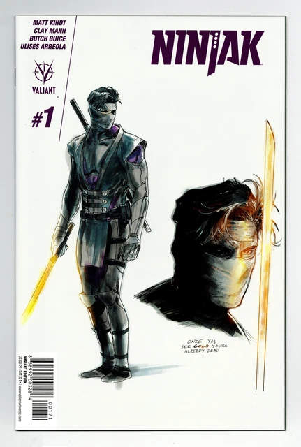 Ninjak (2015) #1 1:20 Mann Character Design Variant Valiant Comics Vei Vf