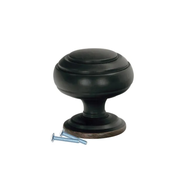 10x Classic Round Ring Brushed Oil-Rubbed Bronze Cabinet Knob 1-1/4" K30232BORB