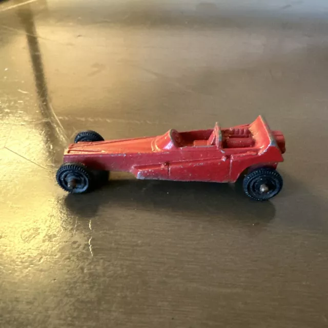 Vintage Tootsie Toy Red WEDGE DRAGSTER DieCast Steel Race Car Drag 1960s