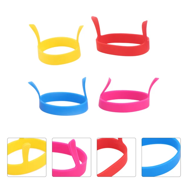 Stampo rotondo in silicone 4 colori stampo per frittura omelette con maniglia (colore casuale)